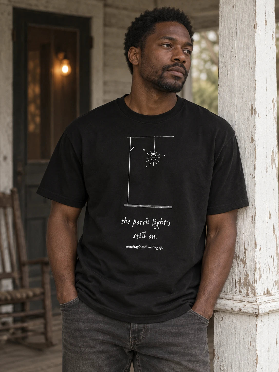 the holding — lot no. 005, the porch light