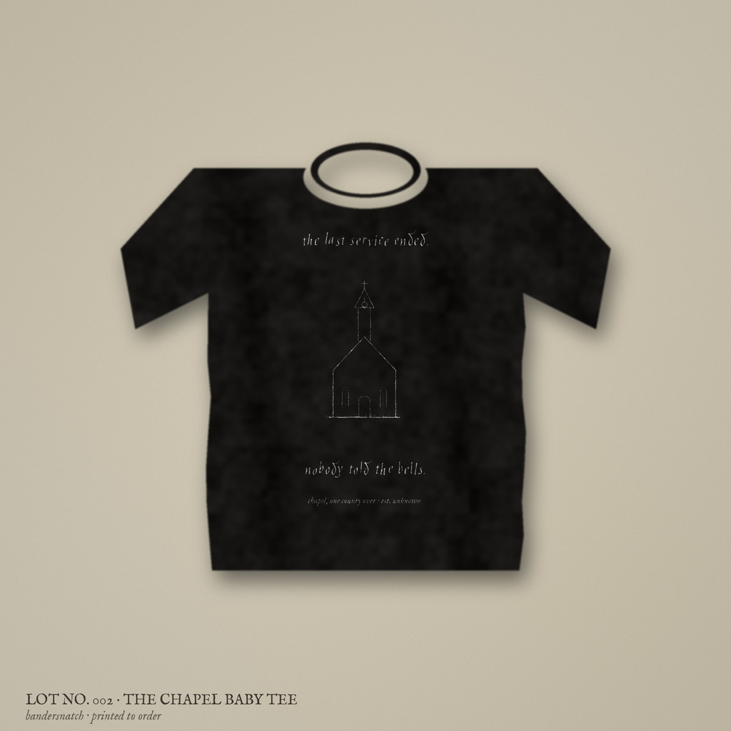 lot no. 002 · the chapel baby tee