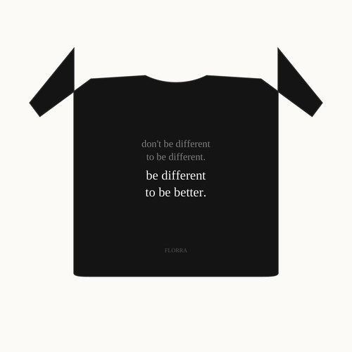be different to be better tee — black