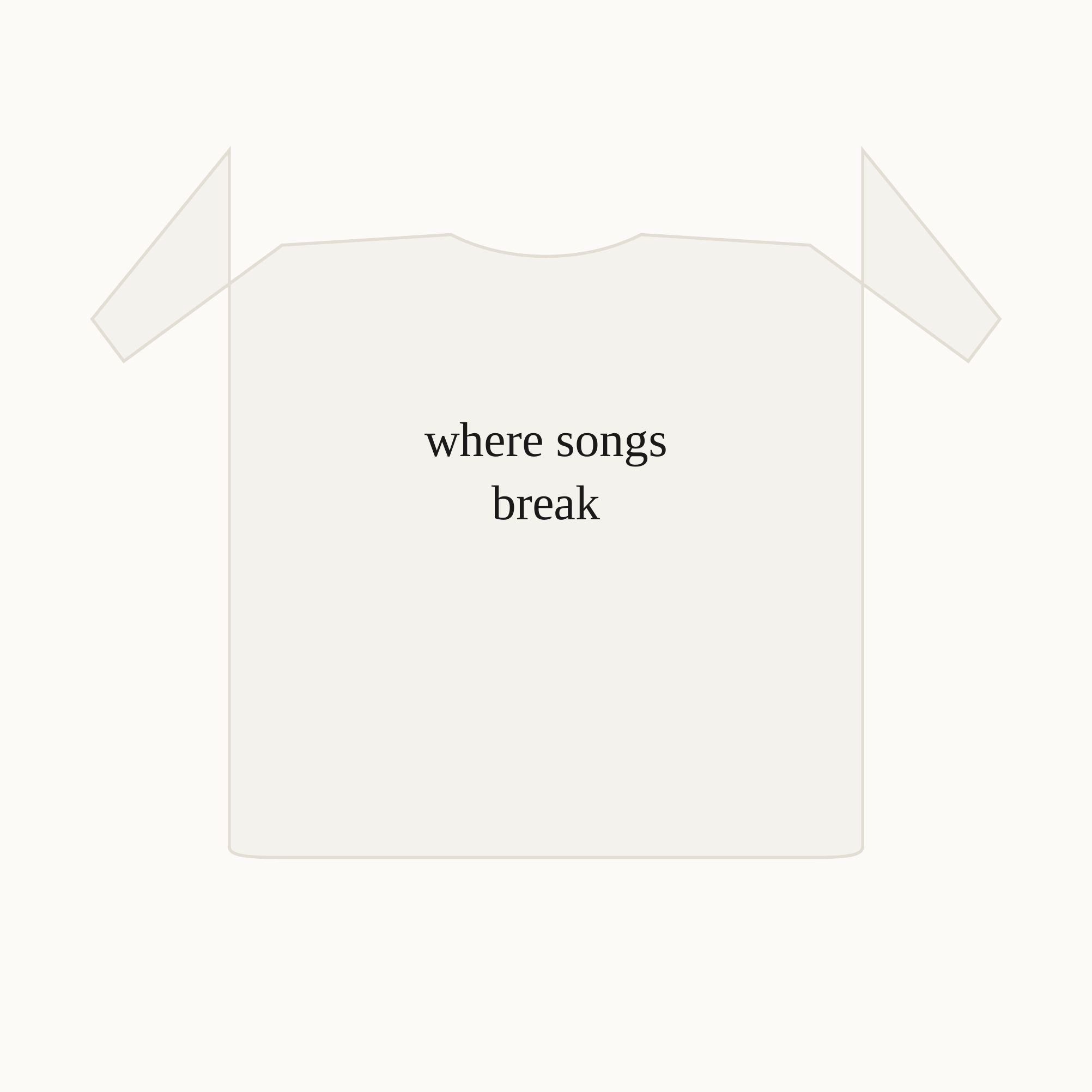 where songs break tee — bone